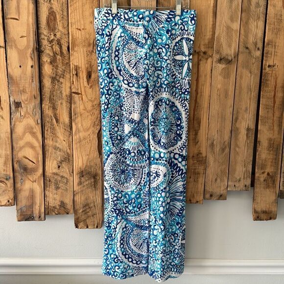 LILLY‎ PULITZER Women's XXS Georgia May Palazzo Pant Resort White Midnight Blue - Picture 2 of 14